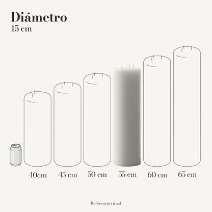 Cirio blanco 15 cm diámetro - La Vela Amaltea