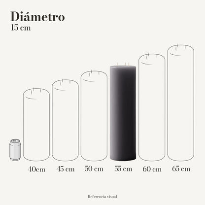 Cirio gris 15 cm diámetro - La Vela Amaltea