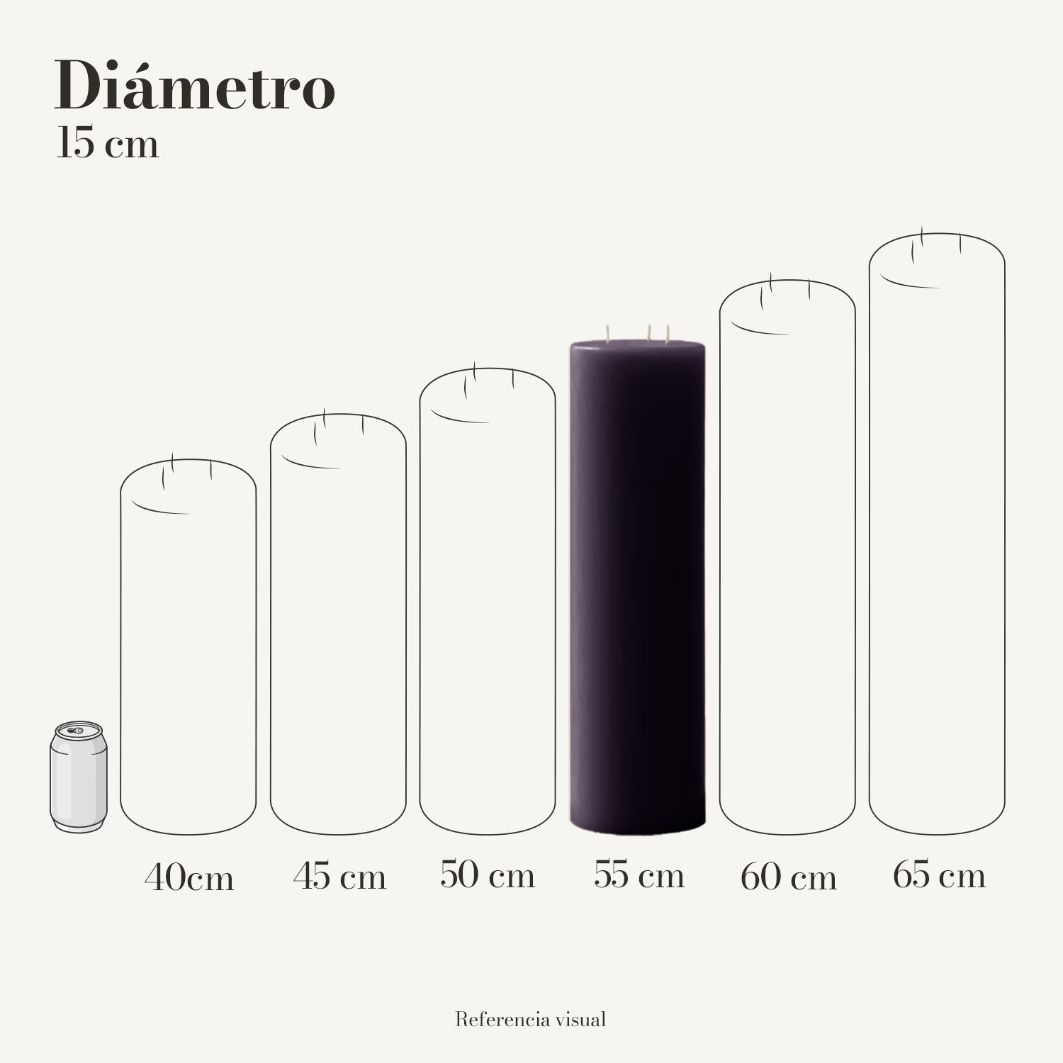 Cirio morado oscuro 15 cm diámetro - La Vela Amaltea