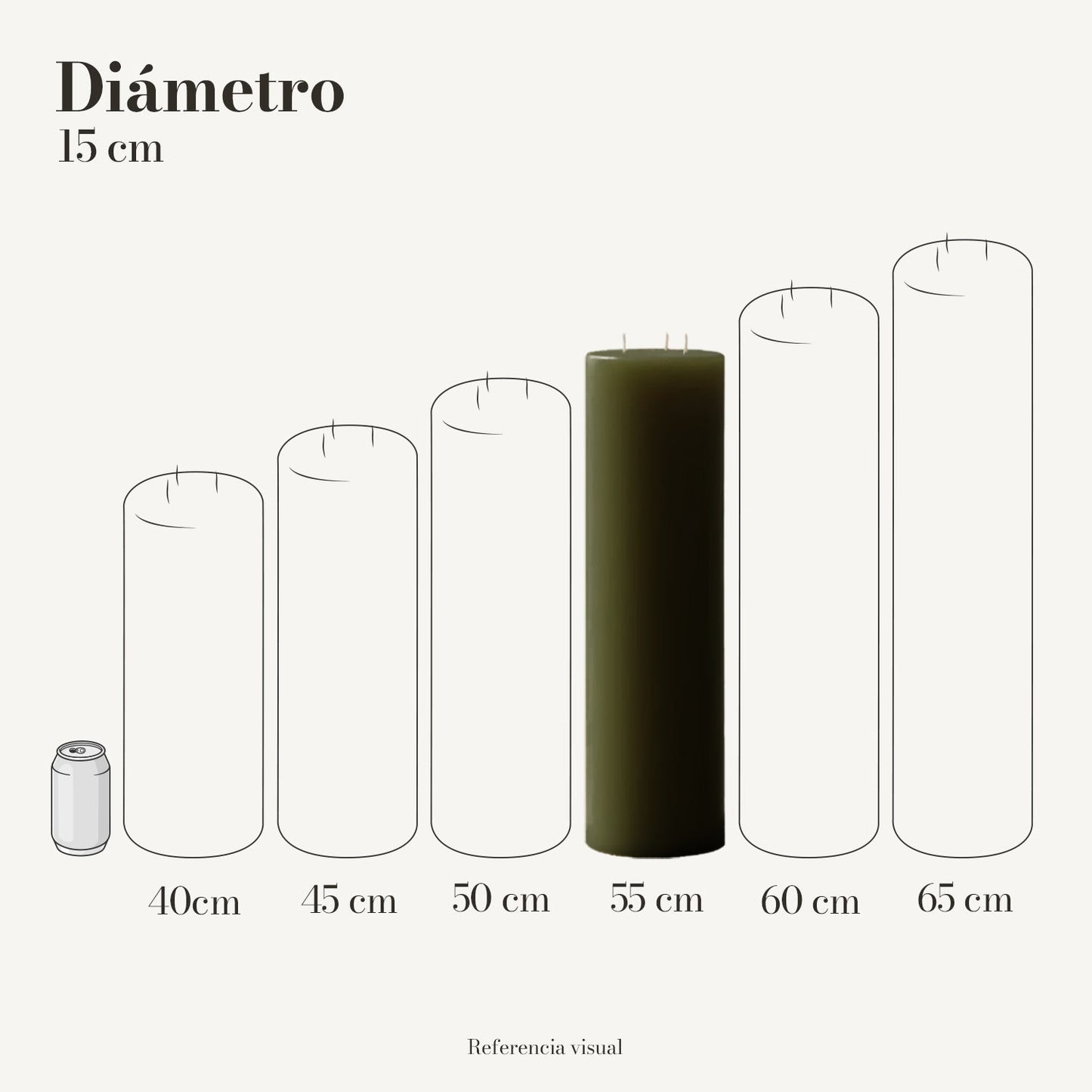 Cirio Verde Olivo (Por pedido)