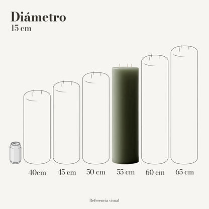 Cirio pistache 15 cm diámetro - La Vela Amaltea