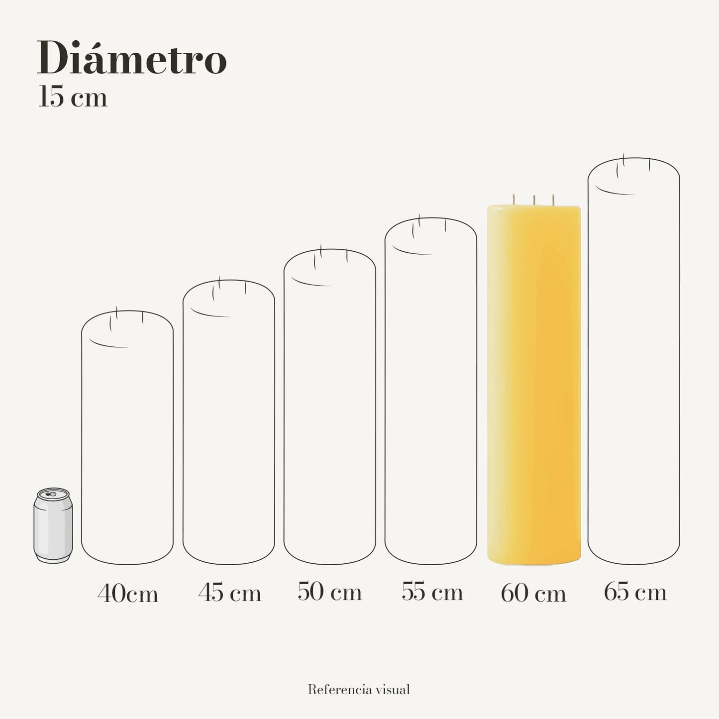 Cirio Amarillo Intenso (Por pedido)