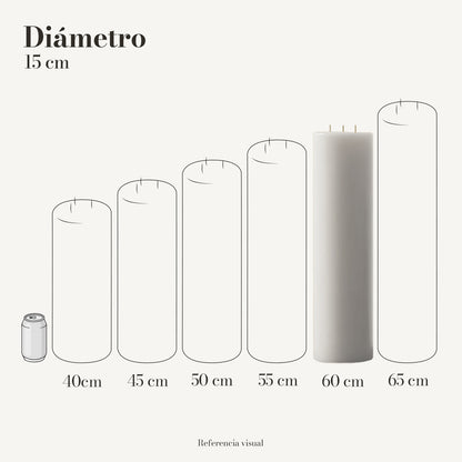 Cirio blanco 15 cm diámetro - La Vela Amaltea