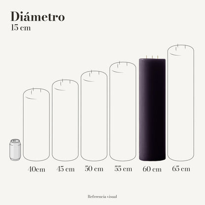 Cirio morado oscuro 15 cm diámetro - La Vela Amaltea