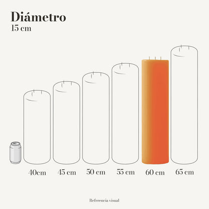 Cirio naranja 15 cm diámetro - La Vela Amaltea