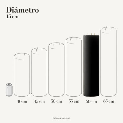 Cirio negro 15 cm diámetro - La Vela Amaltea