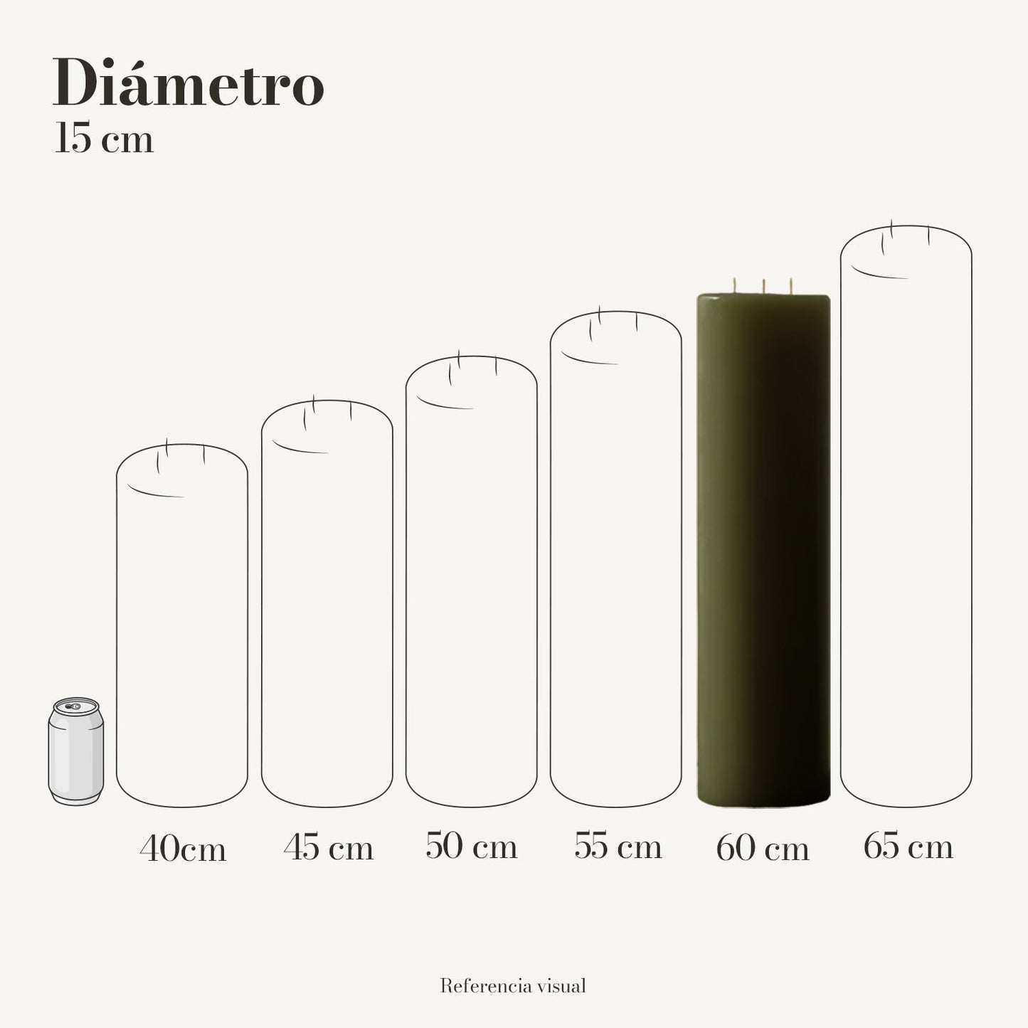 Cirio Verde Olivo (Por pedido)