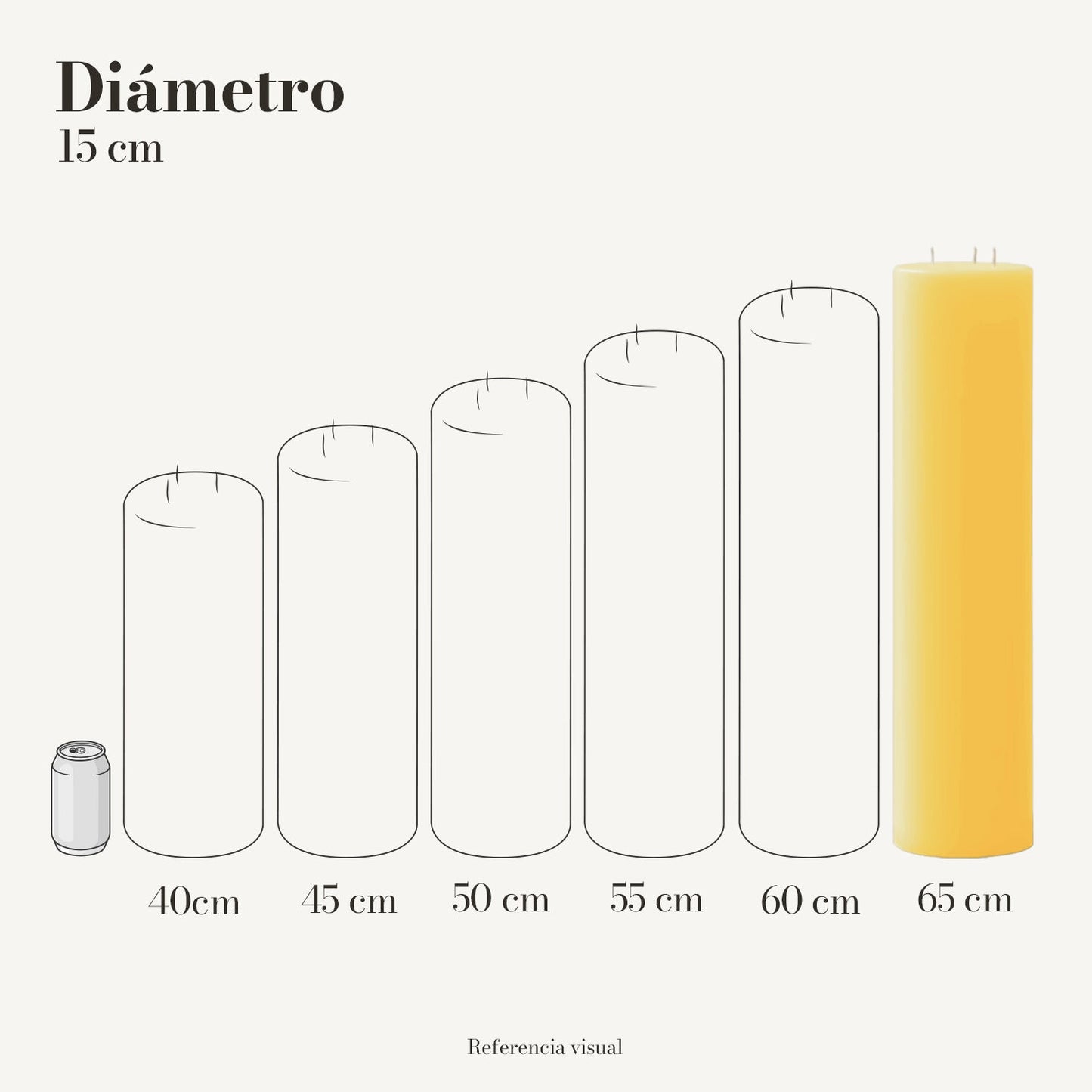 Cirio Amarillo Intenso (Por pedido)