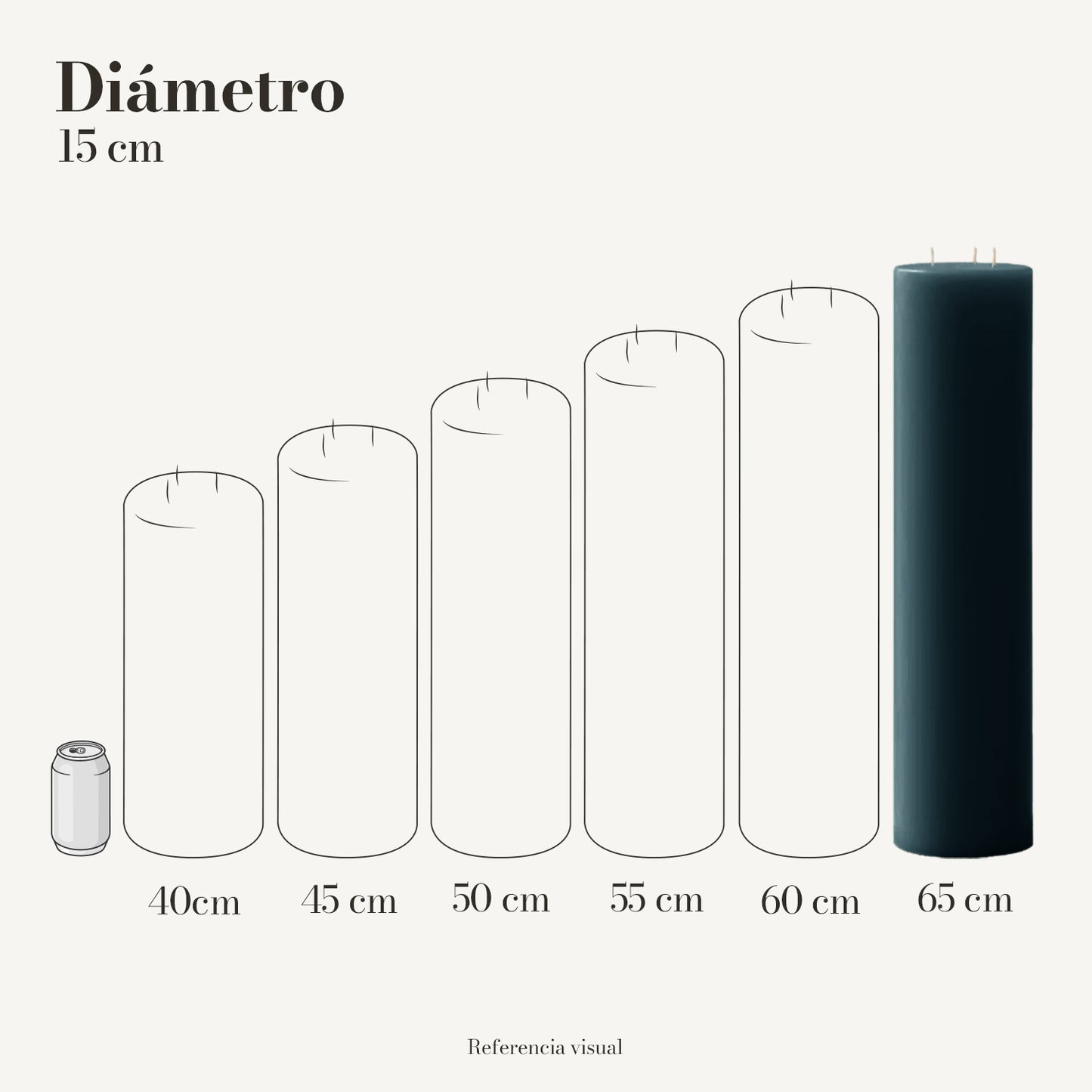Cirio aqua 15 cm diámetro - La Vela Amaltea