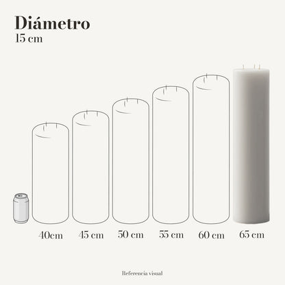 Cirio blanco 15 cm diámetro - La Vela Amaltea