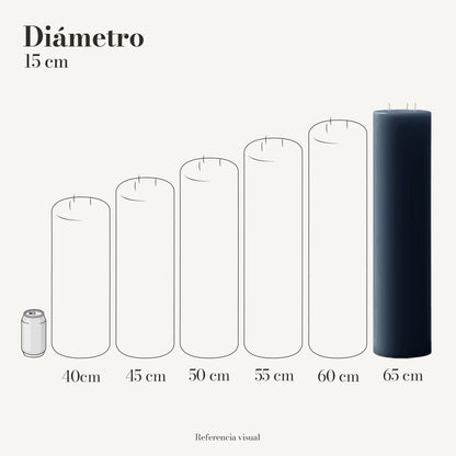 Cirio azul índigo 15 cm diámetro - La Vela Amaltea