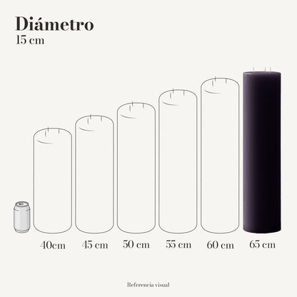 Cirio morado oscuro 15 cm diámetro - La Vela Amaltea