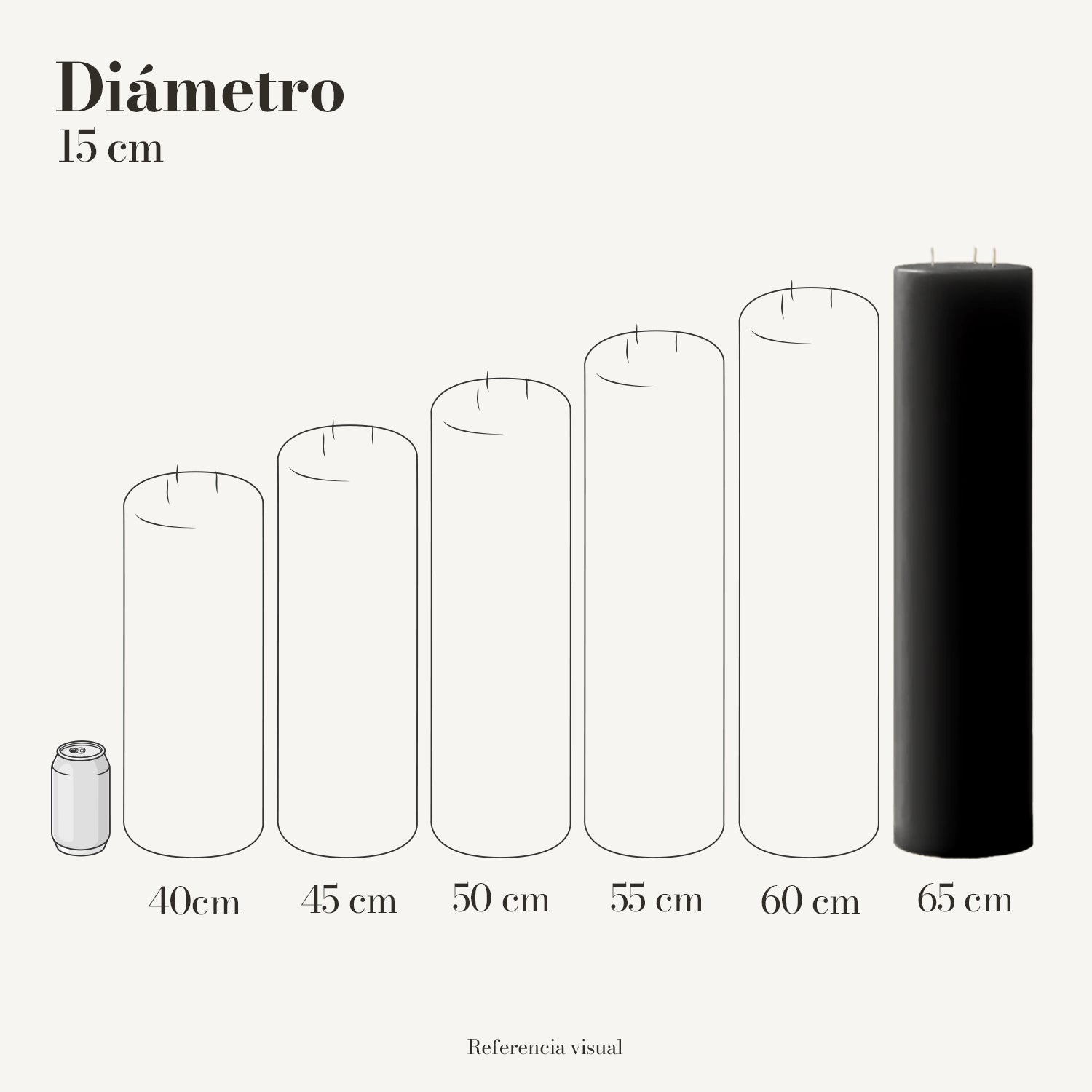 Cirio negro 15 cm diámetro - La Vela Amaltea