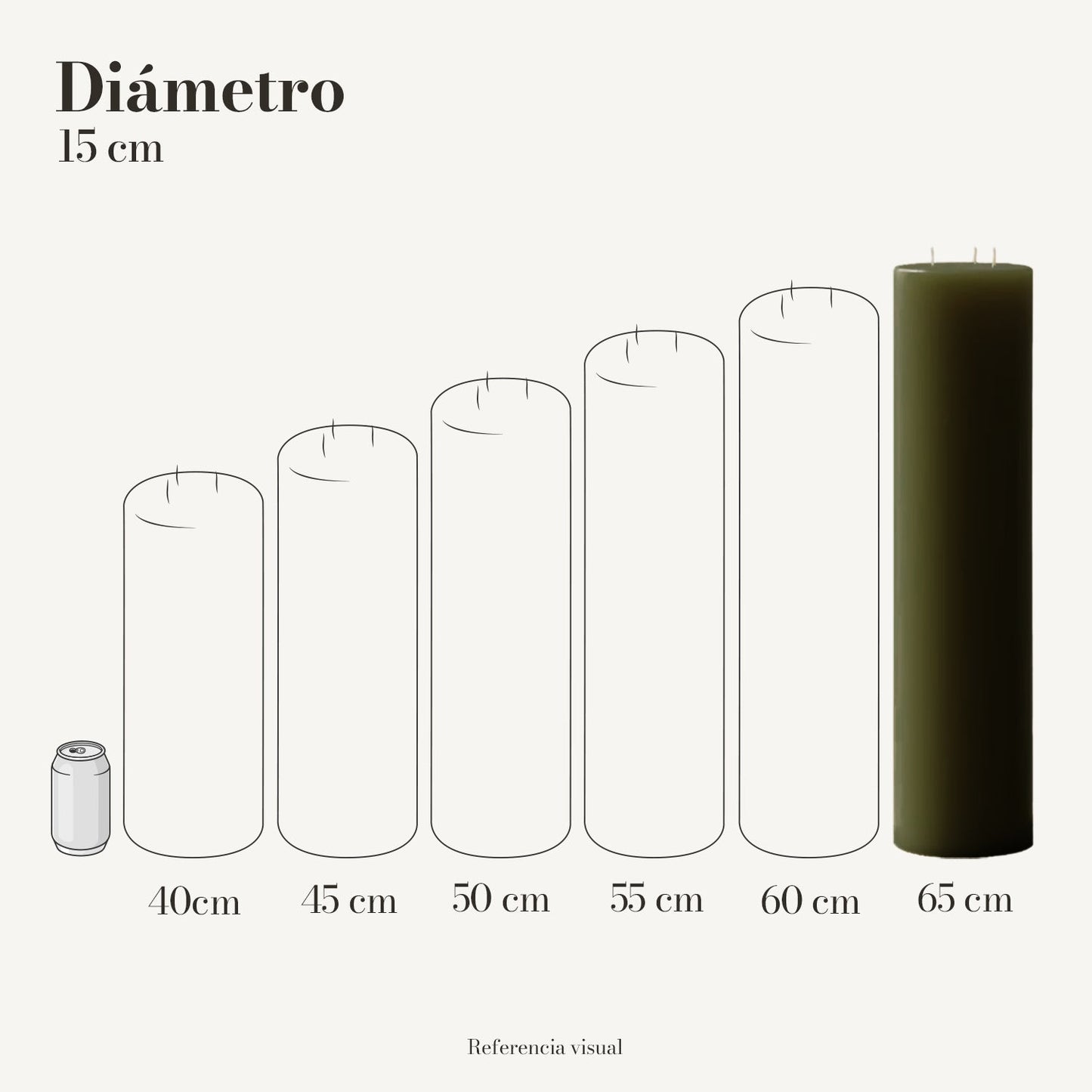 Cirio Verde Olivo (Por pedido)