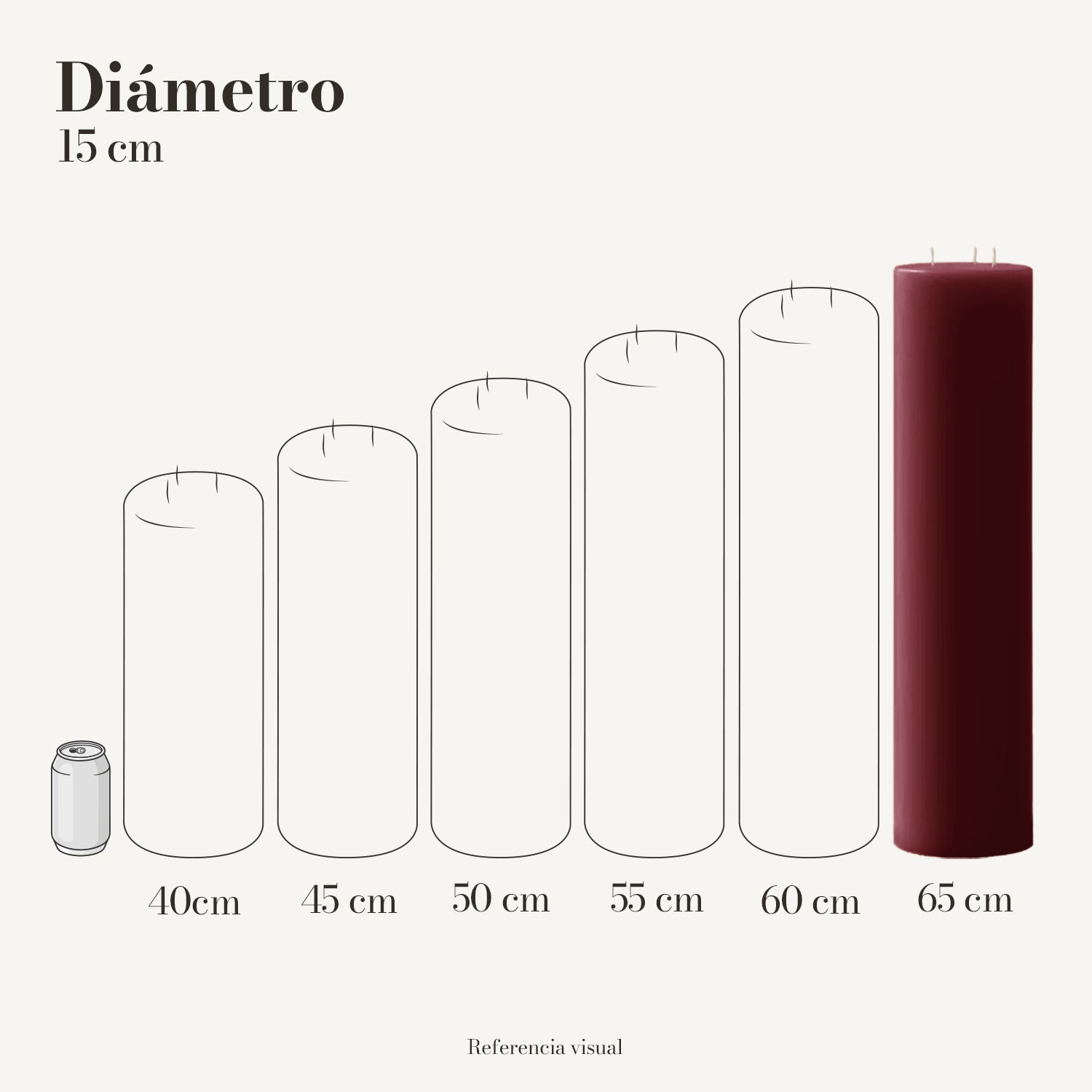Cirio vino 15 cm diámetro - La Vela Amaltea