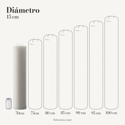 Cirio Blanco 15 cm 70 cm