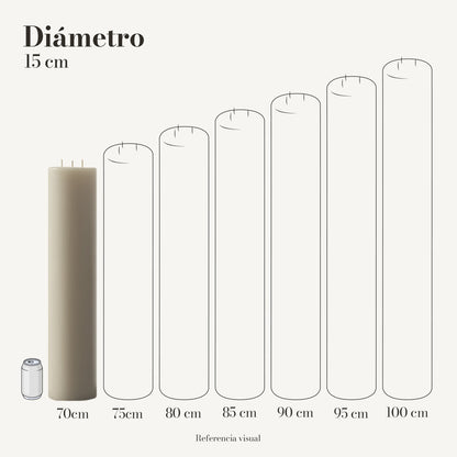 Cirio marfil 15 cm diámetro - La Vela Amaltea