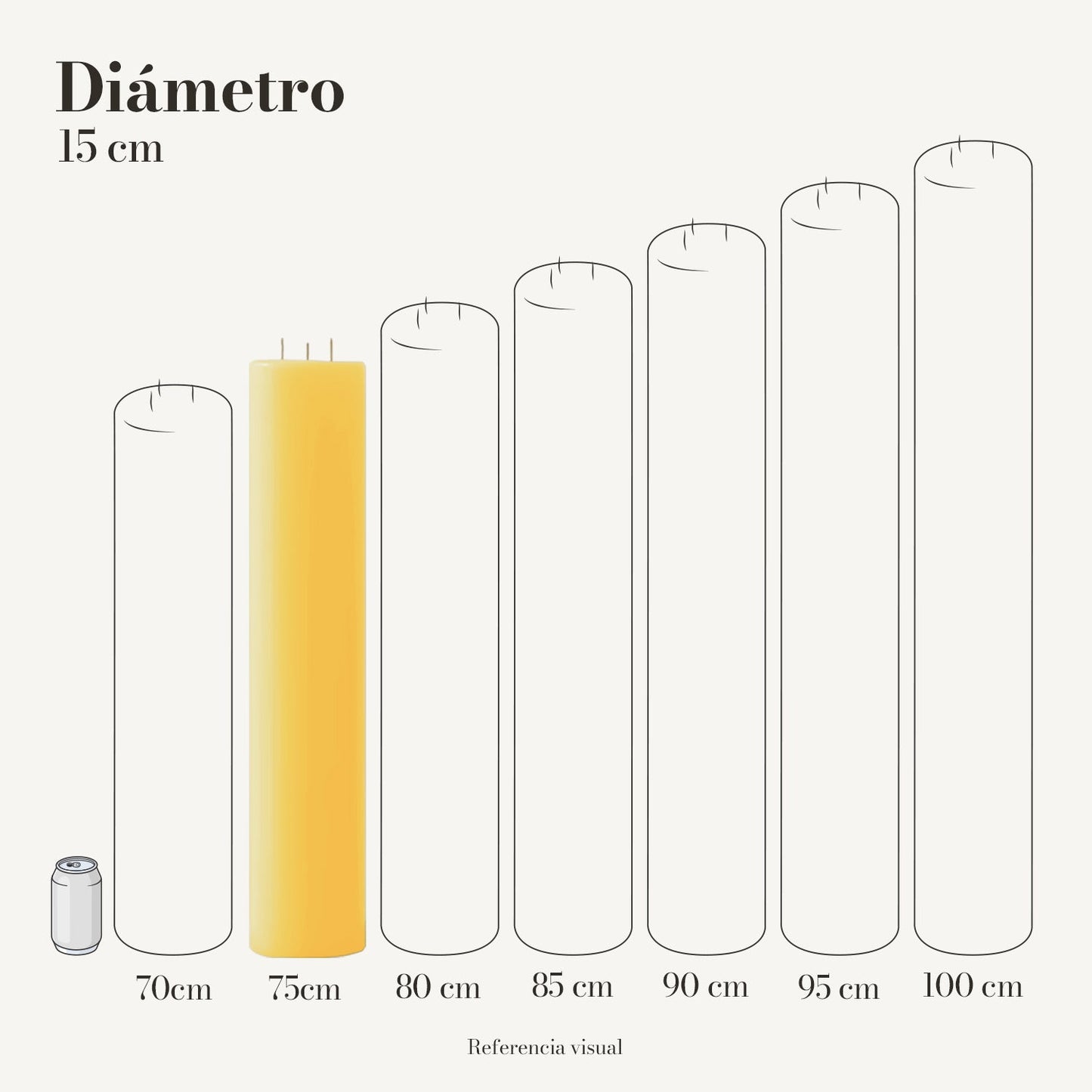 Cirio Amarillo Intenso (Por pedido)