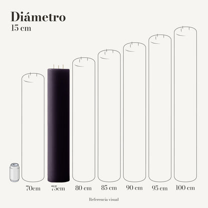 Cirio morado oscuro 15 cm diámetro - La Vela Amaltea