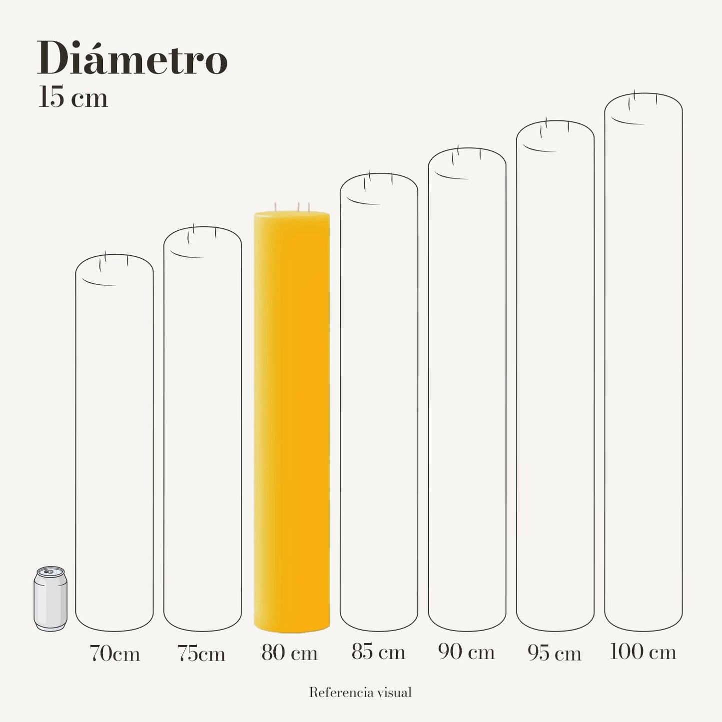 Cirio Amarillo Intenso (Por pedido)