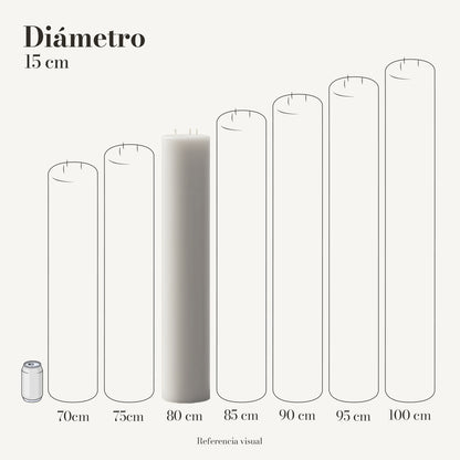 Cirio blanco 15 cm diámetro - La Vela Amaltea