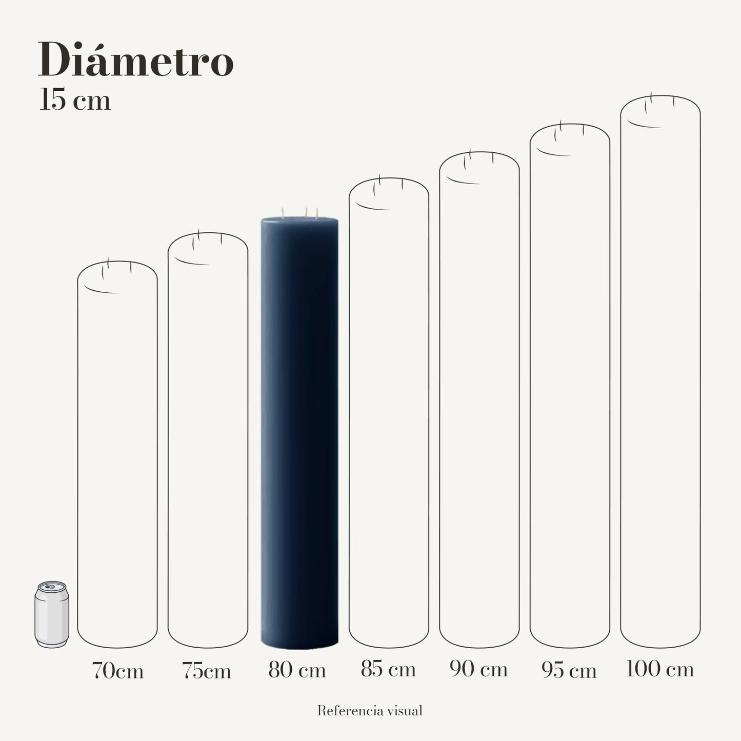 Cirio azul índigo 15 cm diámetro - La Vela Amaltea