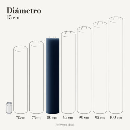 Cirio azul índigo 15 cm diámetro - La Vela Amaltea