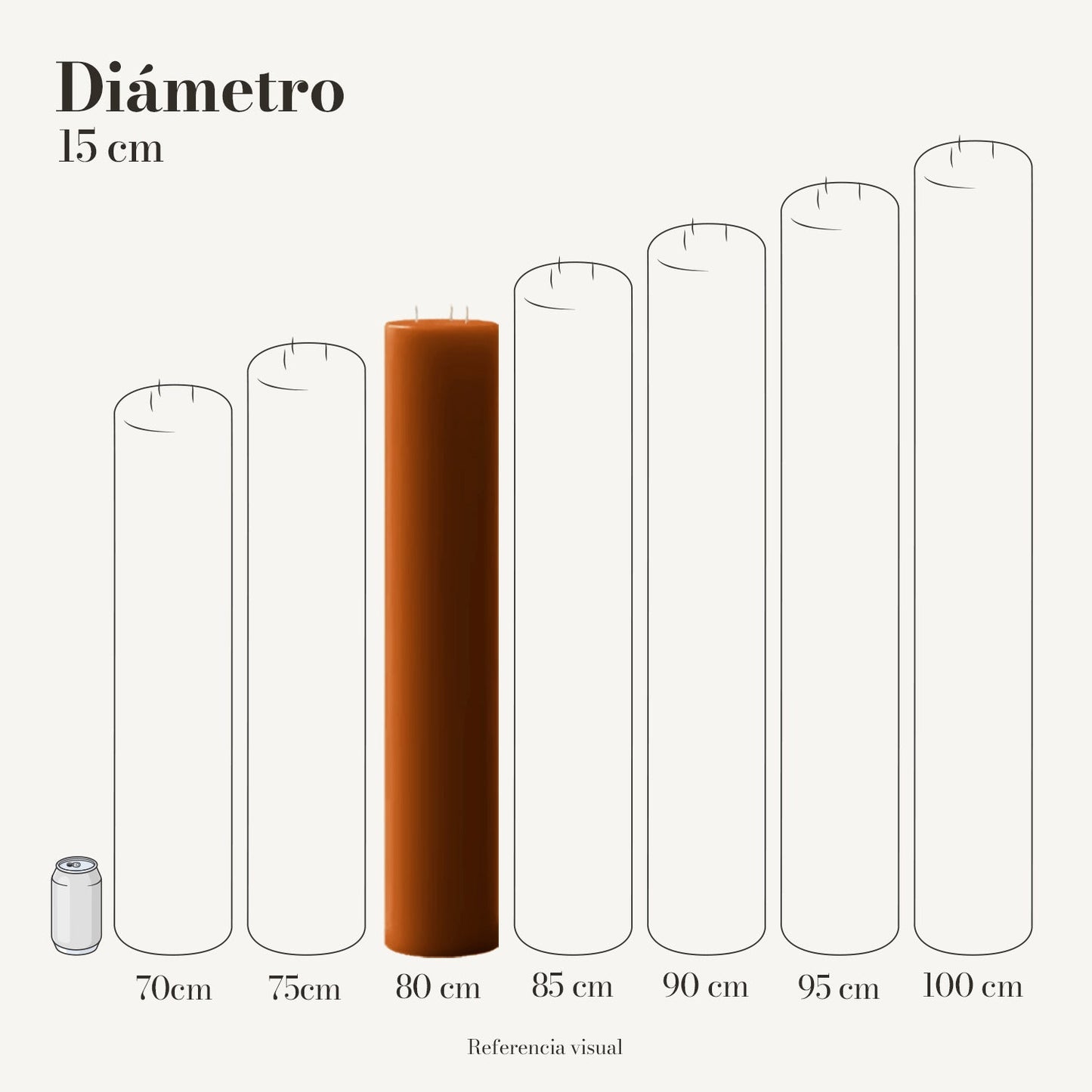 Cirio Naranja Ocre (Por pedido)