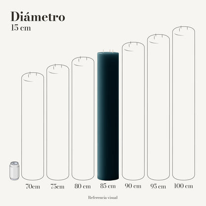 Cirio aqua 15 cm diámetro - La Vela Amaltea