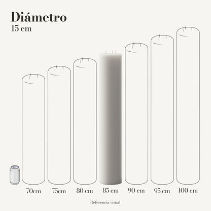 Cirio blanco 15 cm diámetro - La Vela Amaltea
