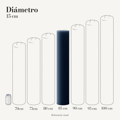 Cirio azul índigo 15 cm diámetro - La Vela Amaltea