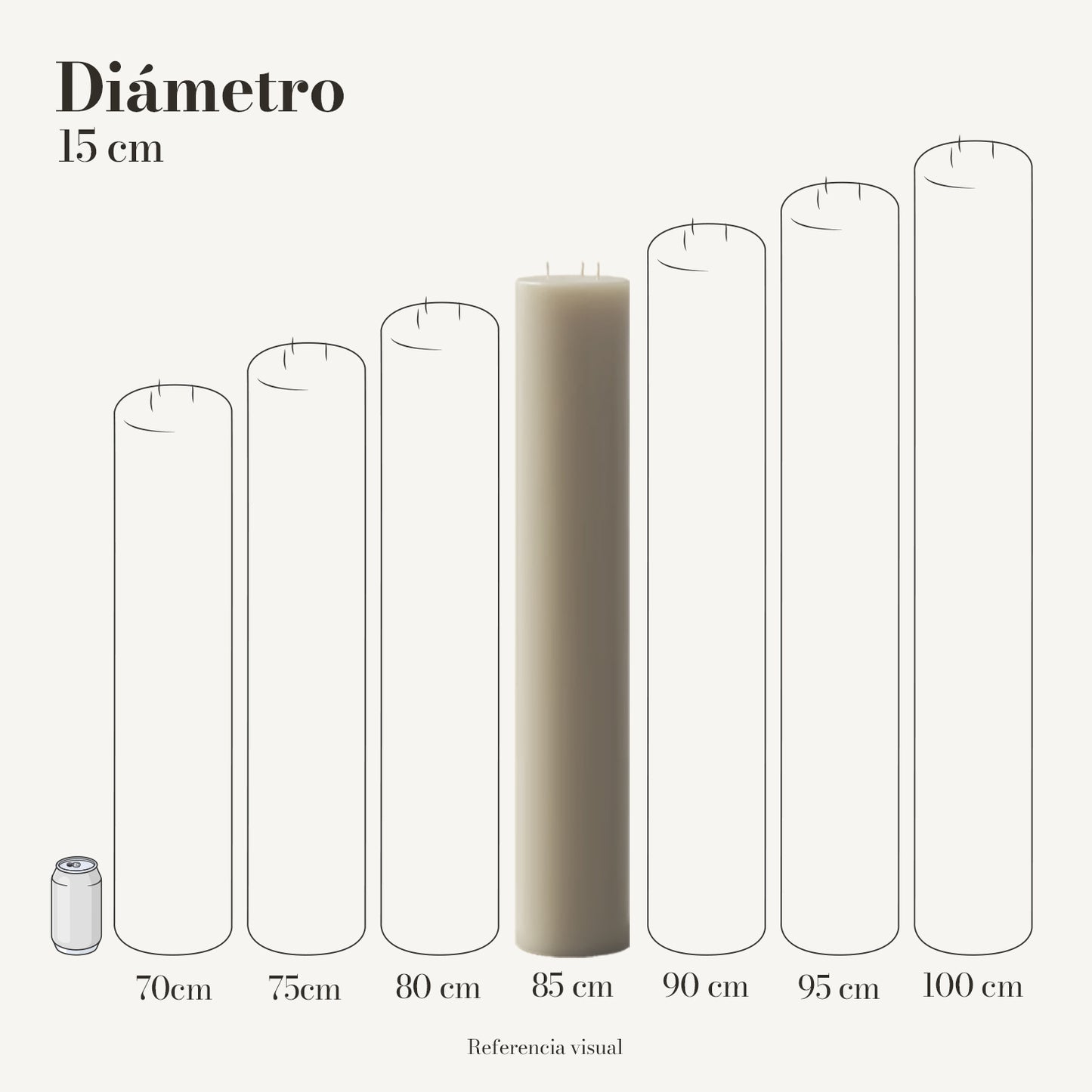 Cirio marfil 15 cm diámetro - La Vela Amaltea