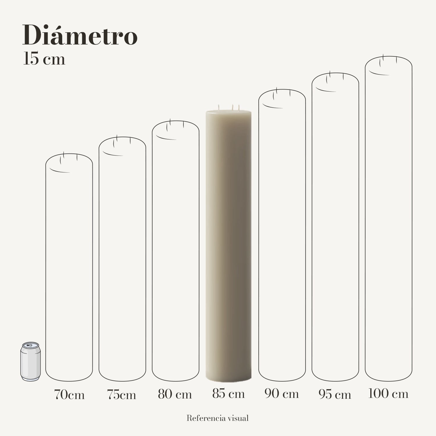 Cirio marfil 15 cm diámetro - La Vela Amaltea