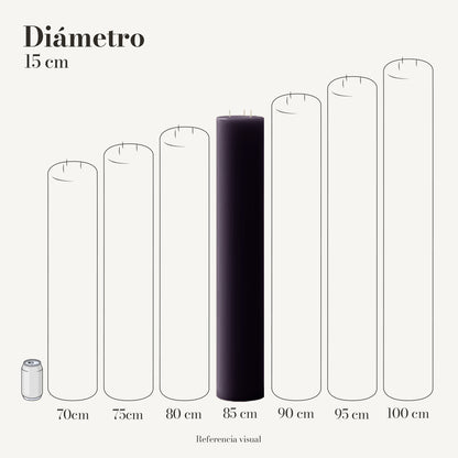 Cirio morado oscuro 15 cm diámetro - La Vela Amaltea