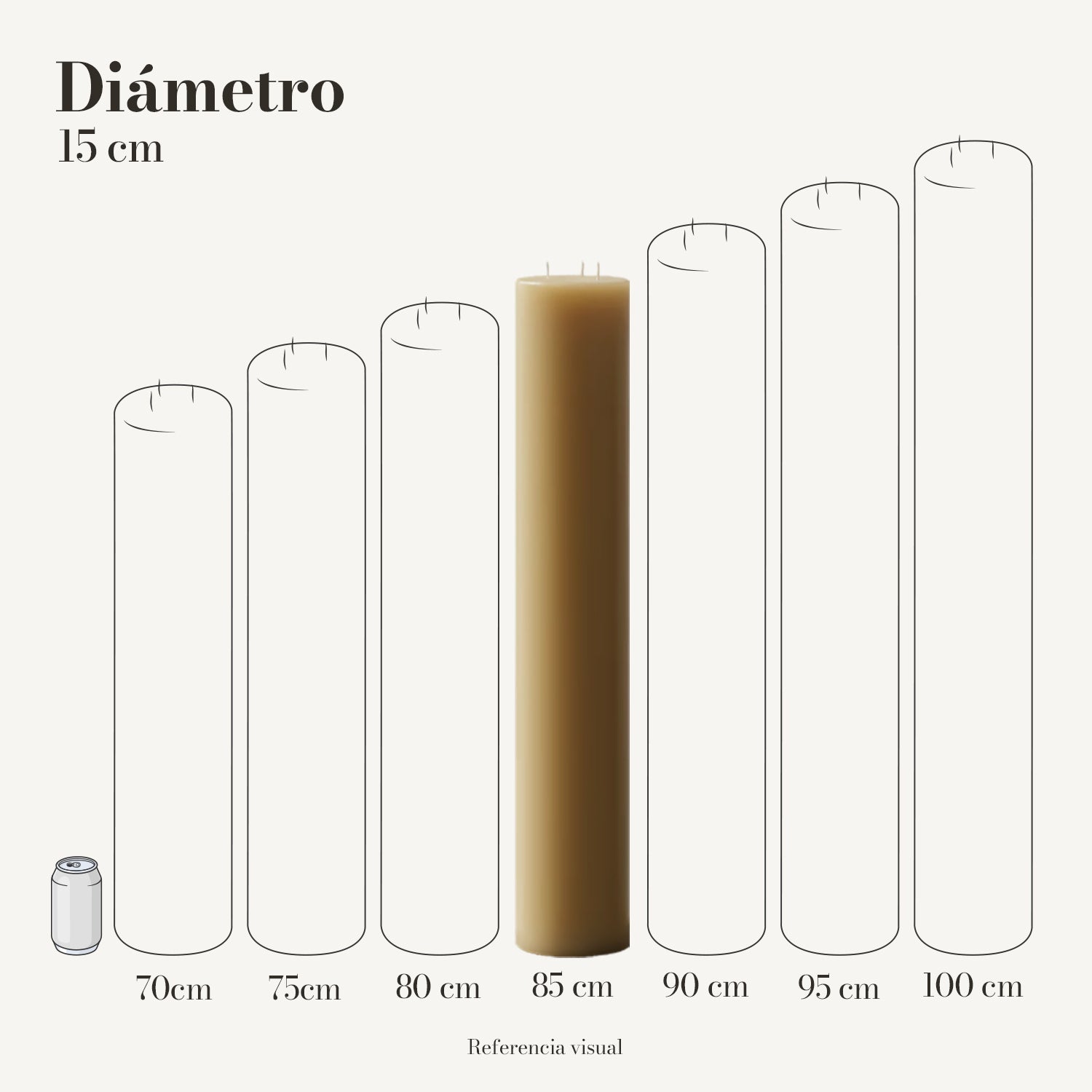 Cirio natural 15 cm diámetro - La Vela Amaltea