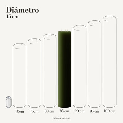 Cirio verde pino 15 cm diámetro - La Vela Amaltea