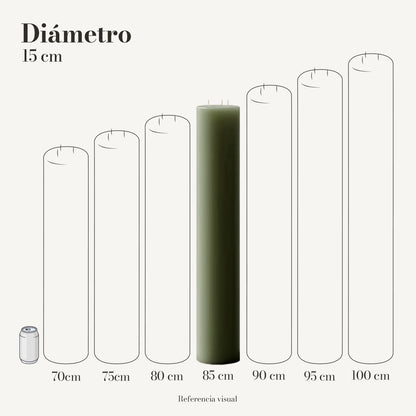 Cirio pistache 15 cm diámetro - La Vela Amaltea