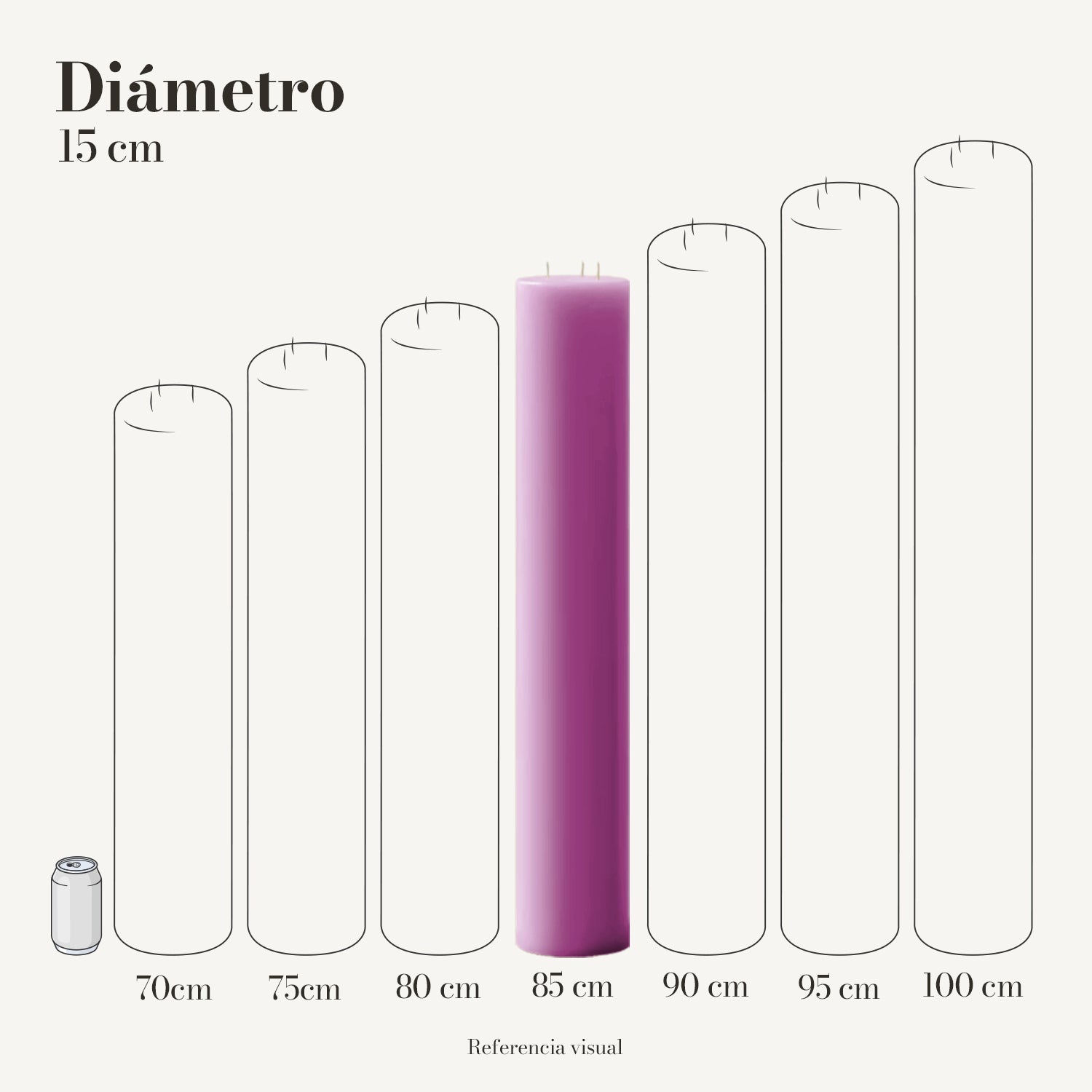 Cirio rosa mexicano 15 cm diámetro - La Vela Amaltea