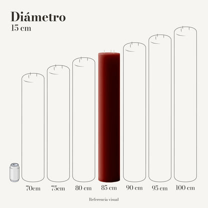 Cirio terracota oscuro 15 cm diámetro - La Vela Amaltea