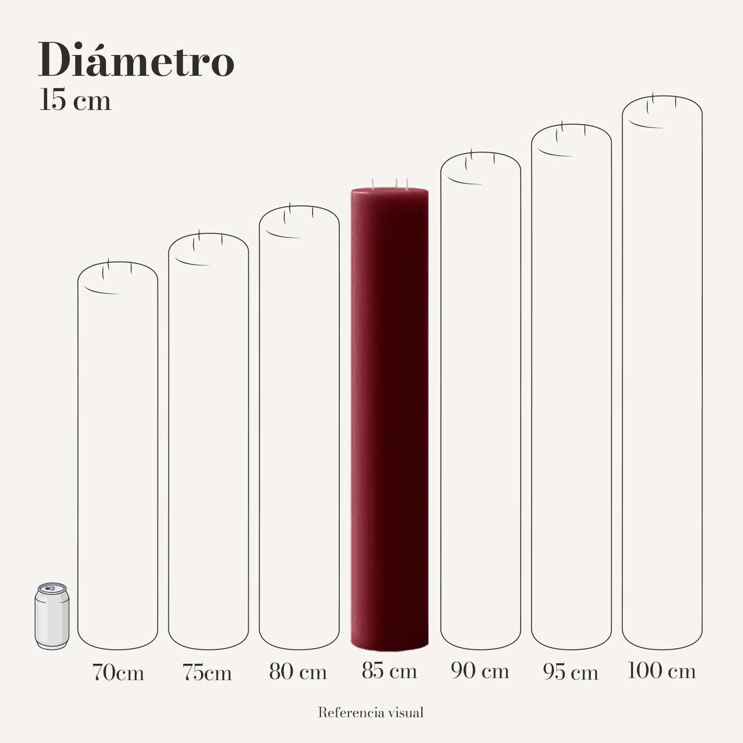 Cirio vino 15 cm diámetro - La Vela Amaltea
