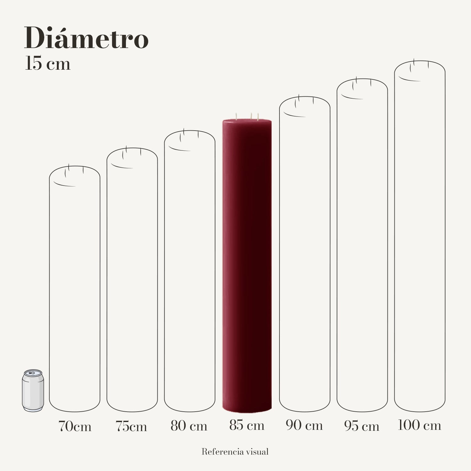 Cirio vino 15 cm diámetro - La Vela Amaltea