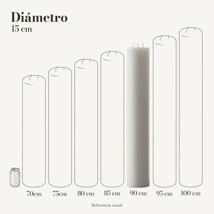 Cirio blanco 15 cm diámetro - La Vela Amaltea
