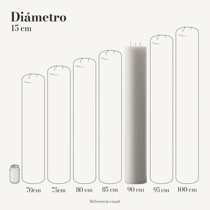 Cirio Blanco 15 cm 90 cm