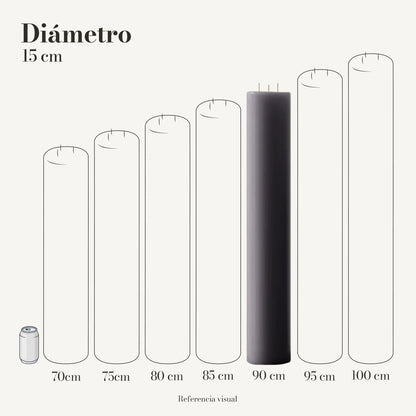 Cirio Gris 15 cm 90 cm