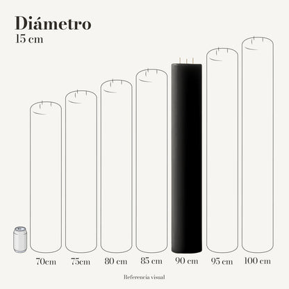 Cirio negro 15 cm diámetro - La Vela Amaltea