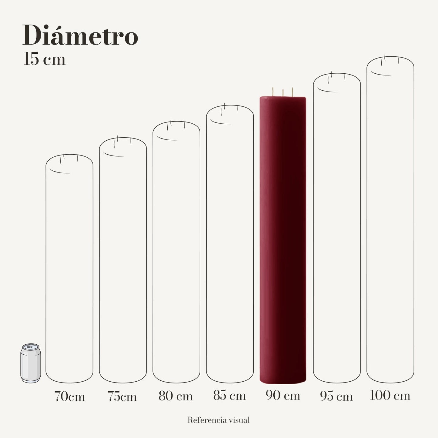 Cirio Vino 15 cm 90 cm