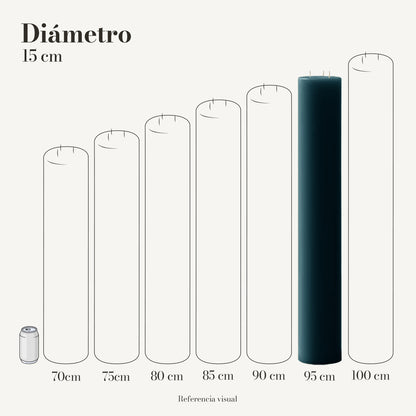 Cirio aqua 15 cm diámetro - La Vela Amaltea
