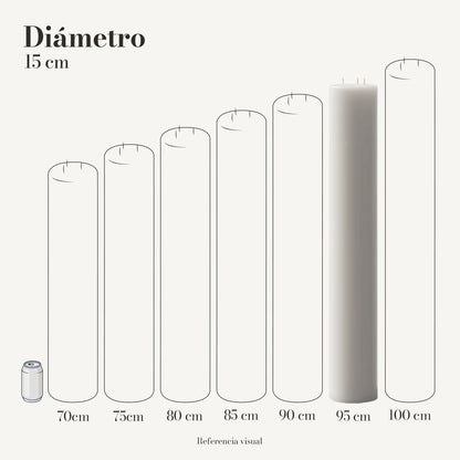 Cirio blanco 15 cm diámetro - La Vela Amaltea