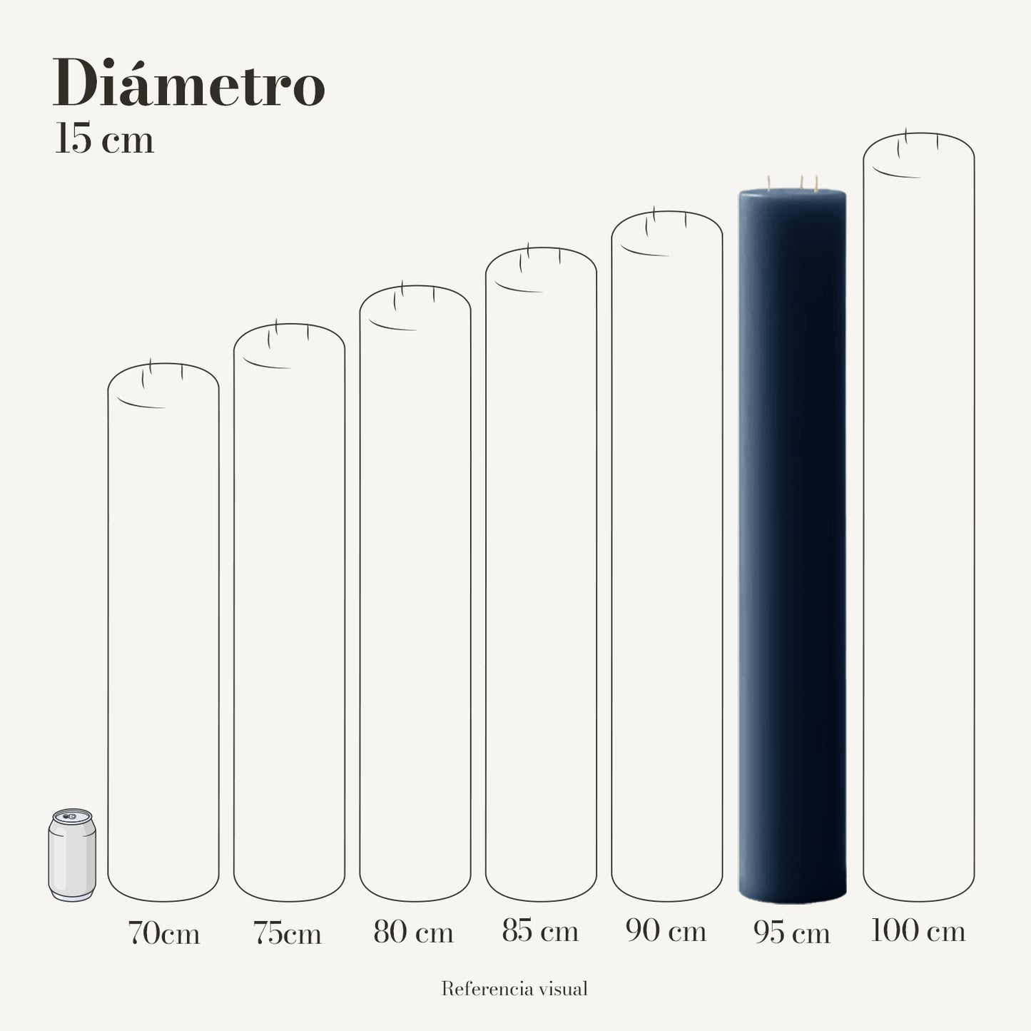 Cirio azul índigo 15 cm diámetro - La Vela Amaltea