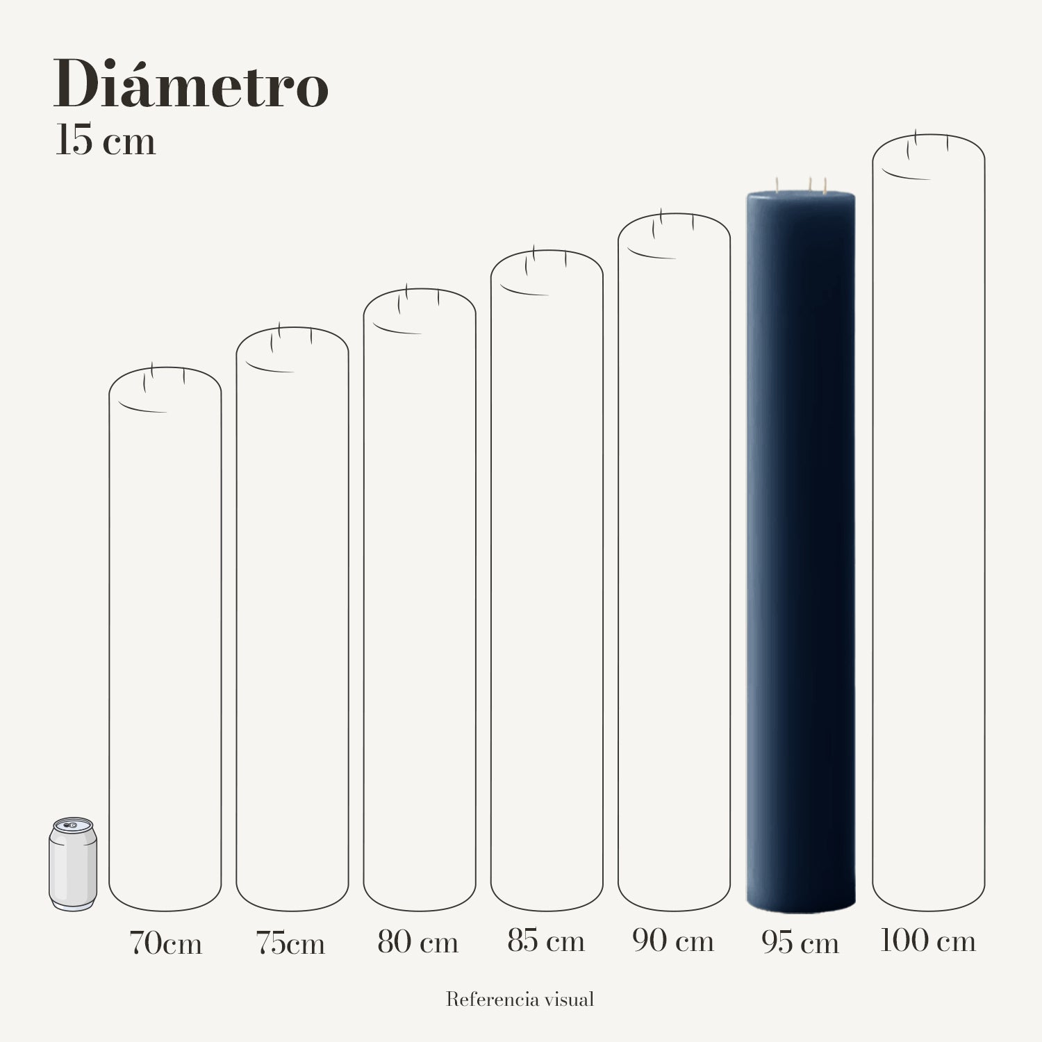 Cirio azul índigo 15 cm diámetro - La Vela Amaltea